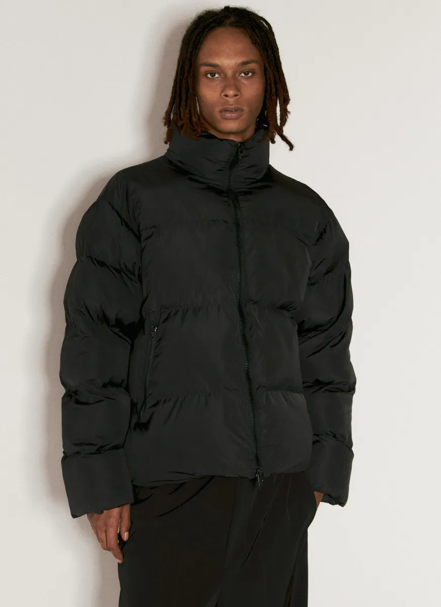 Draped Panel Puffer Jacket