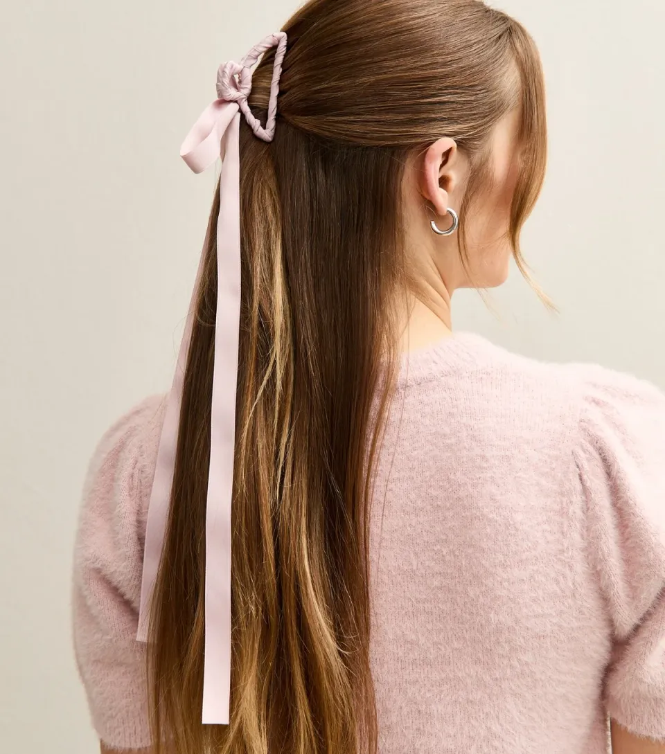 Pink Wrapped Bow Hair Clip