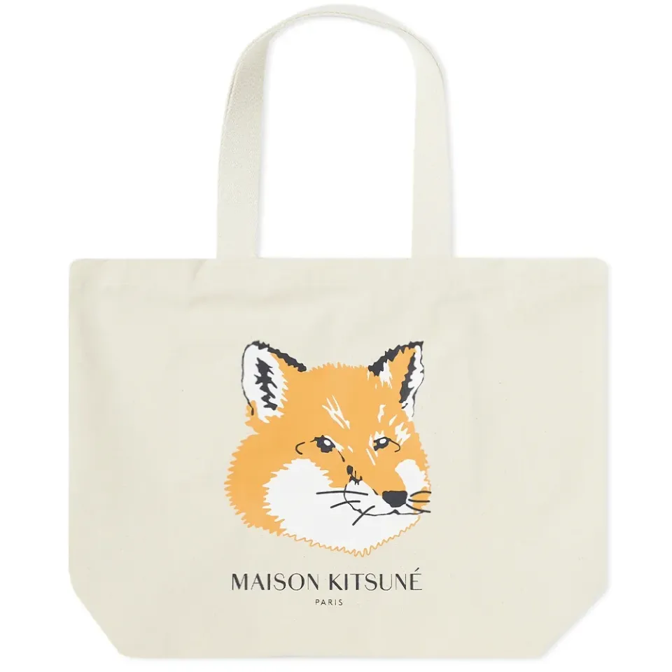 Maison Kitsuné Fox Head Tote Bag
