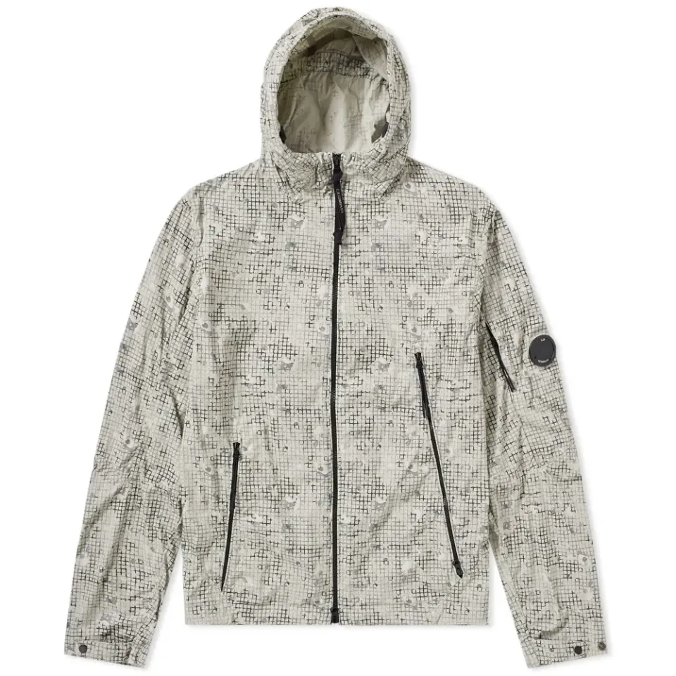 Hooded Digital Camo Arm Lens Windbreaker