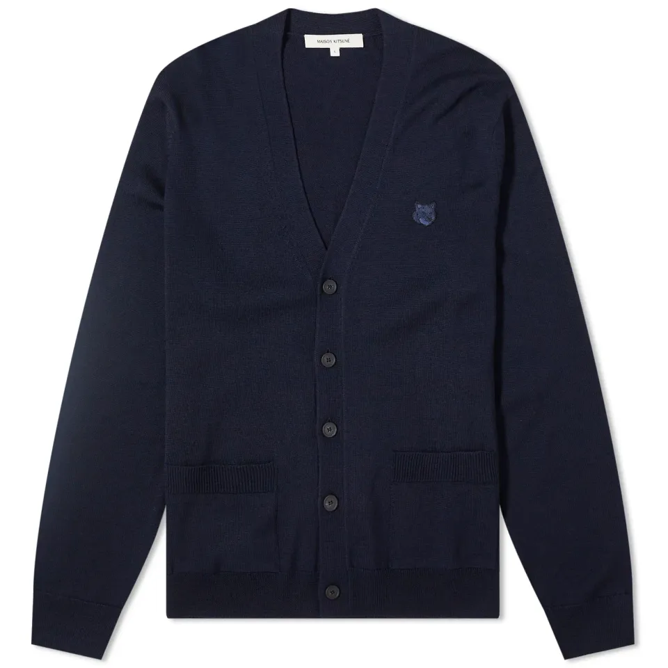 Bold Fox Head Patch Cardigan