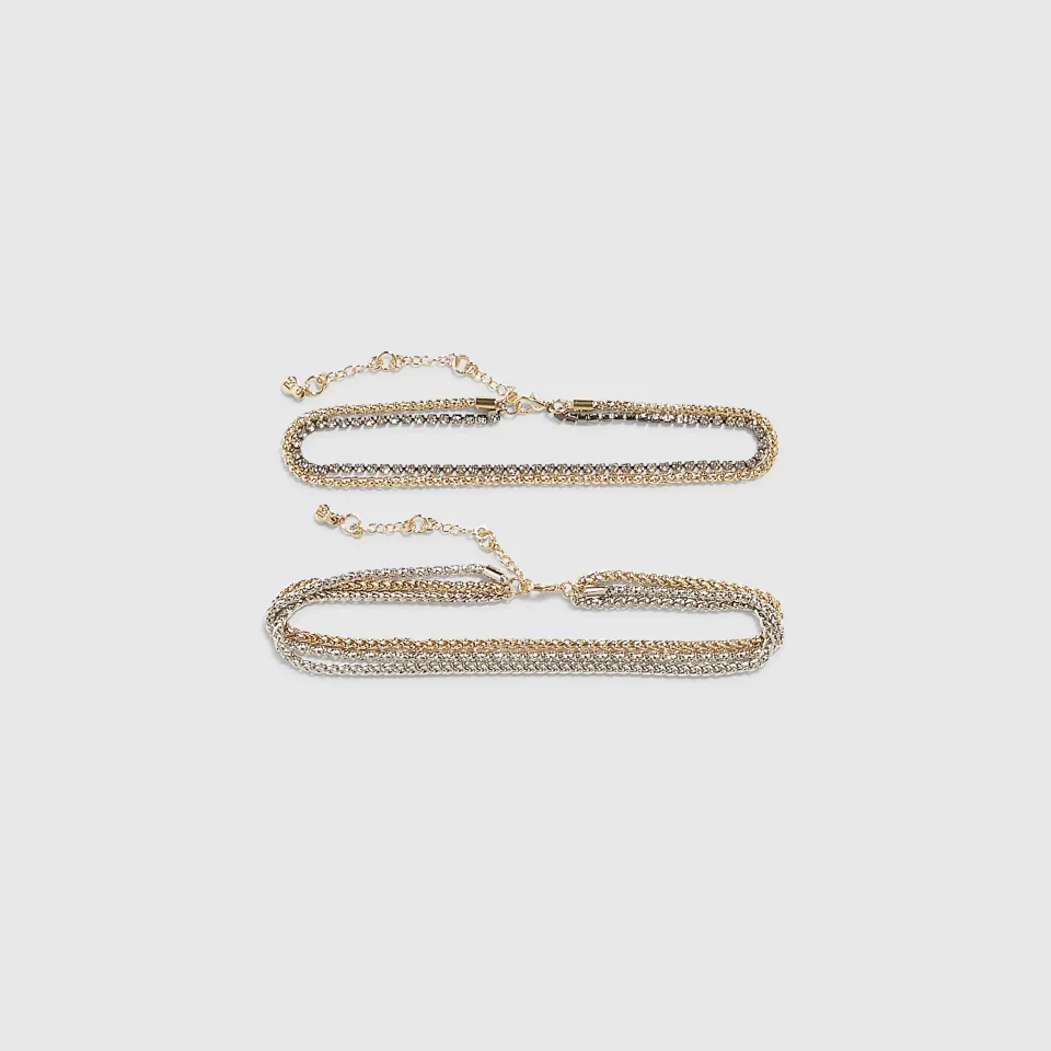 Chevron Chocker Necklace 2 Pack
