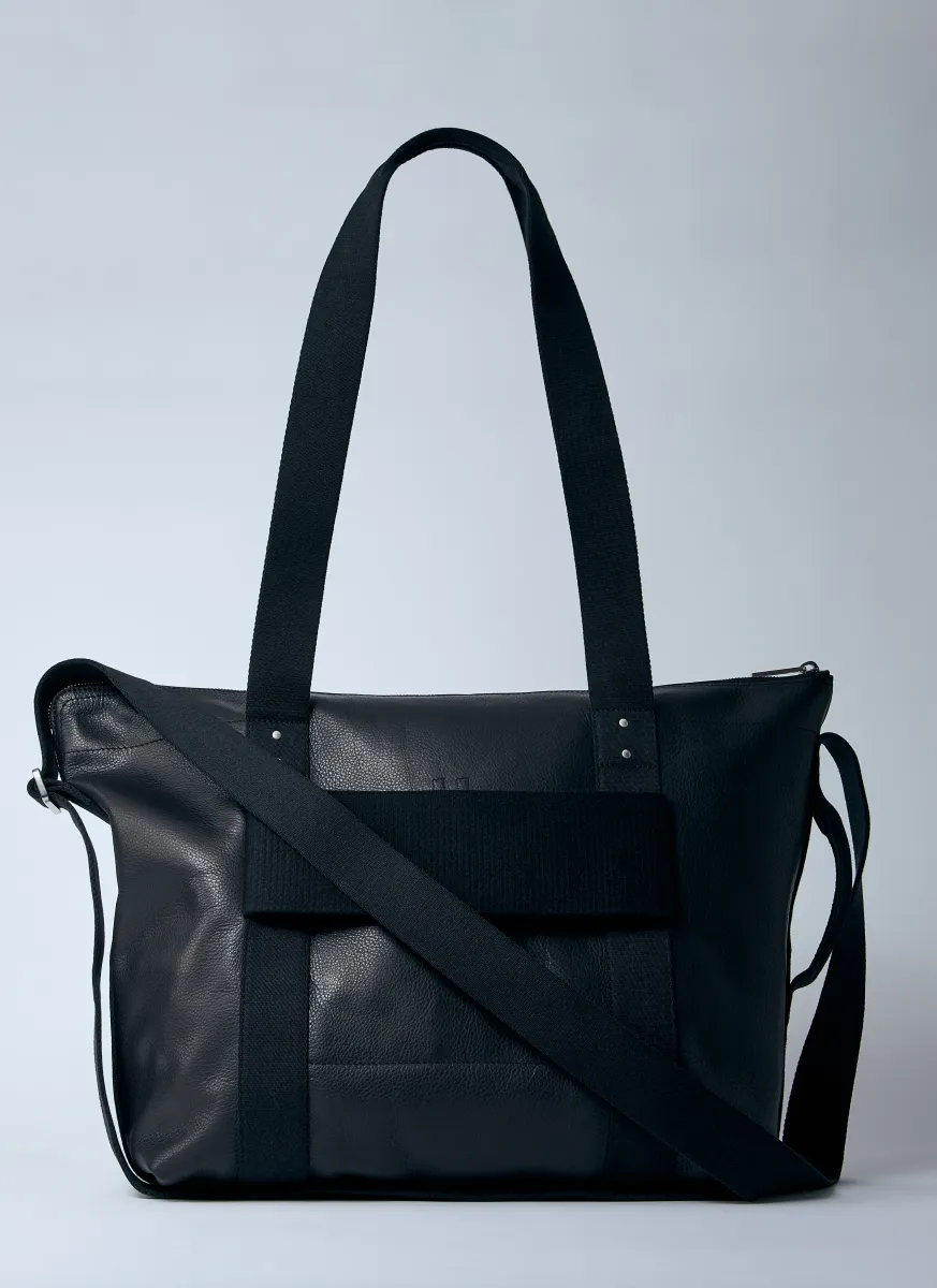 Leather Trolley Tote Bag