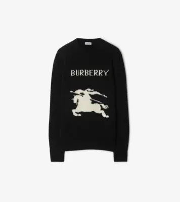 Knight Wool Cashmere Sweater in Black