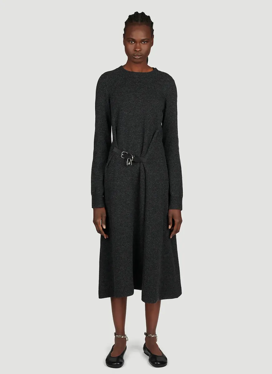 Padlock Strap Tie Dress