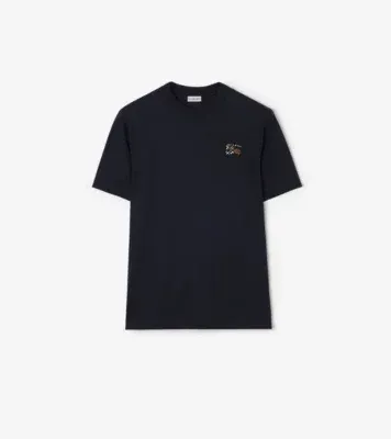 Cotton T-shirt in Navy