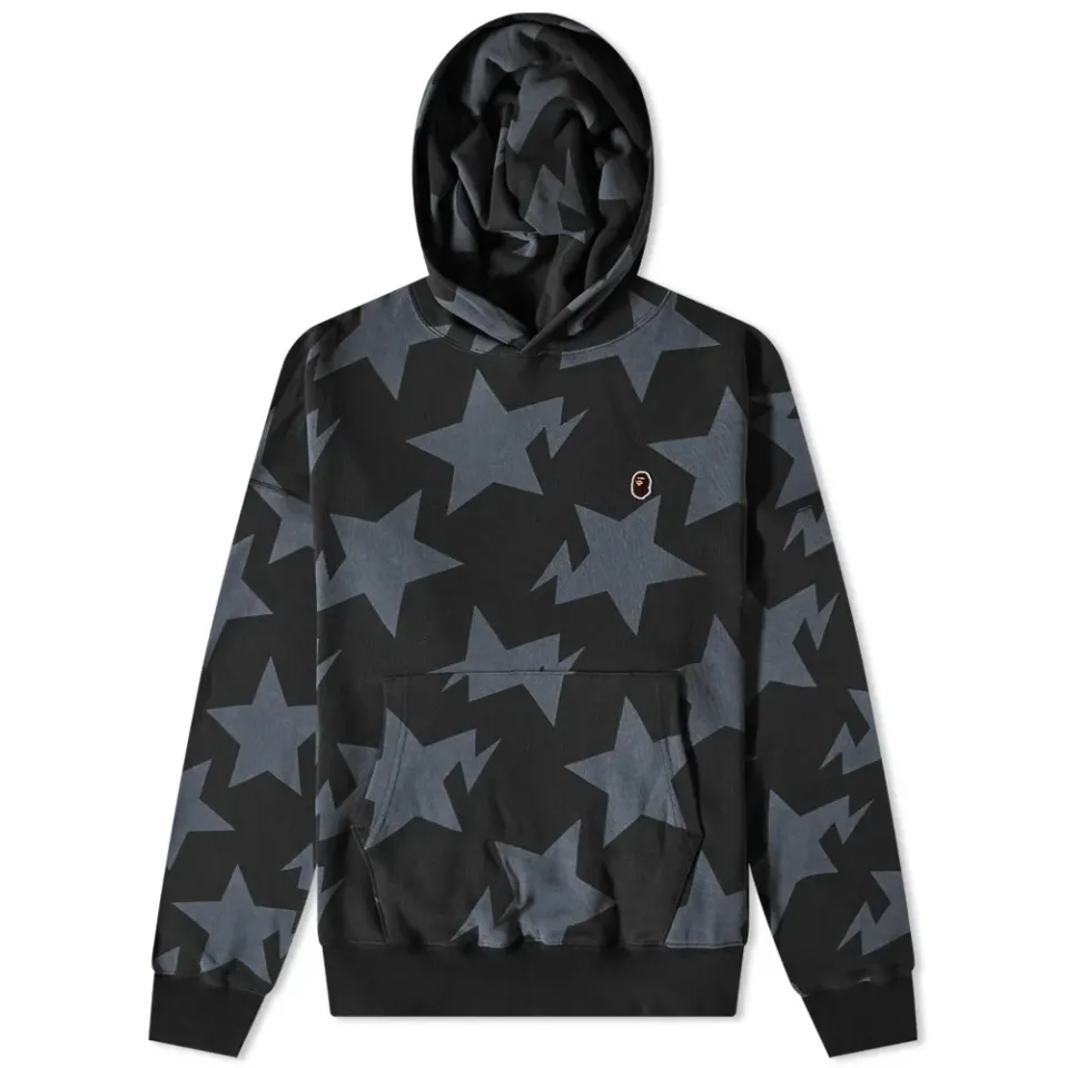 STA Pattern Loose Fit Pullover Hoodie