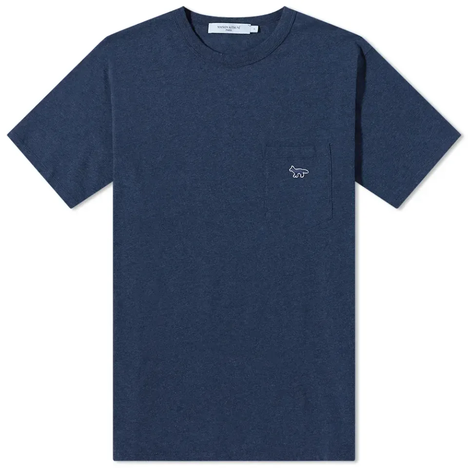Maison Kitsuné Navy Fox Patch T-Shirt