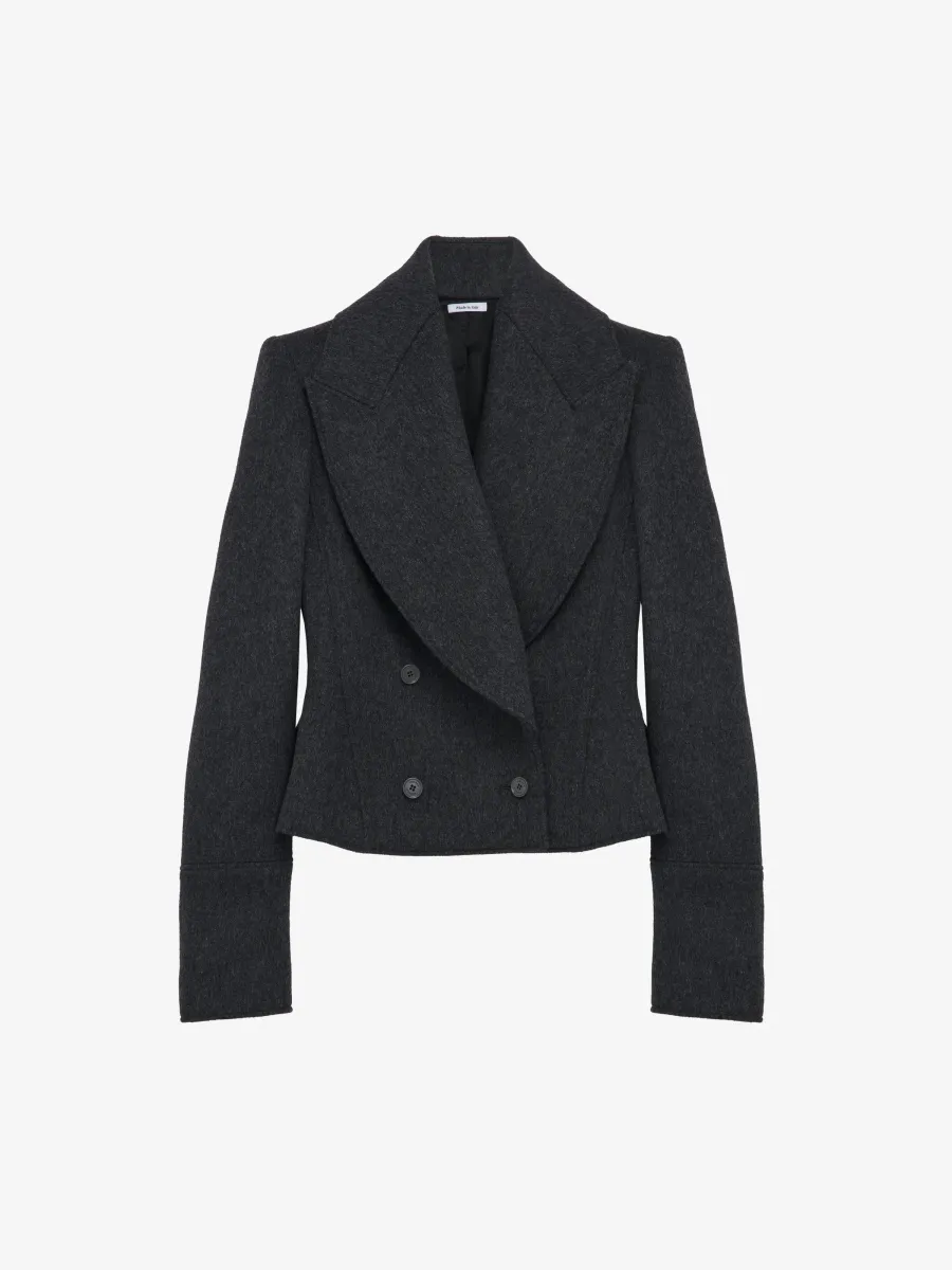 Wool Felt Double-breasted Coat