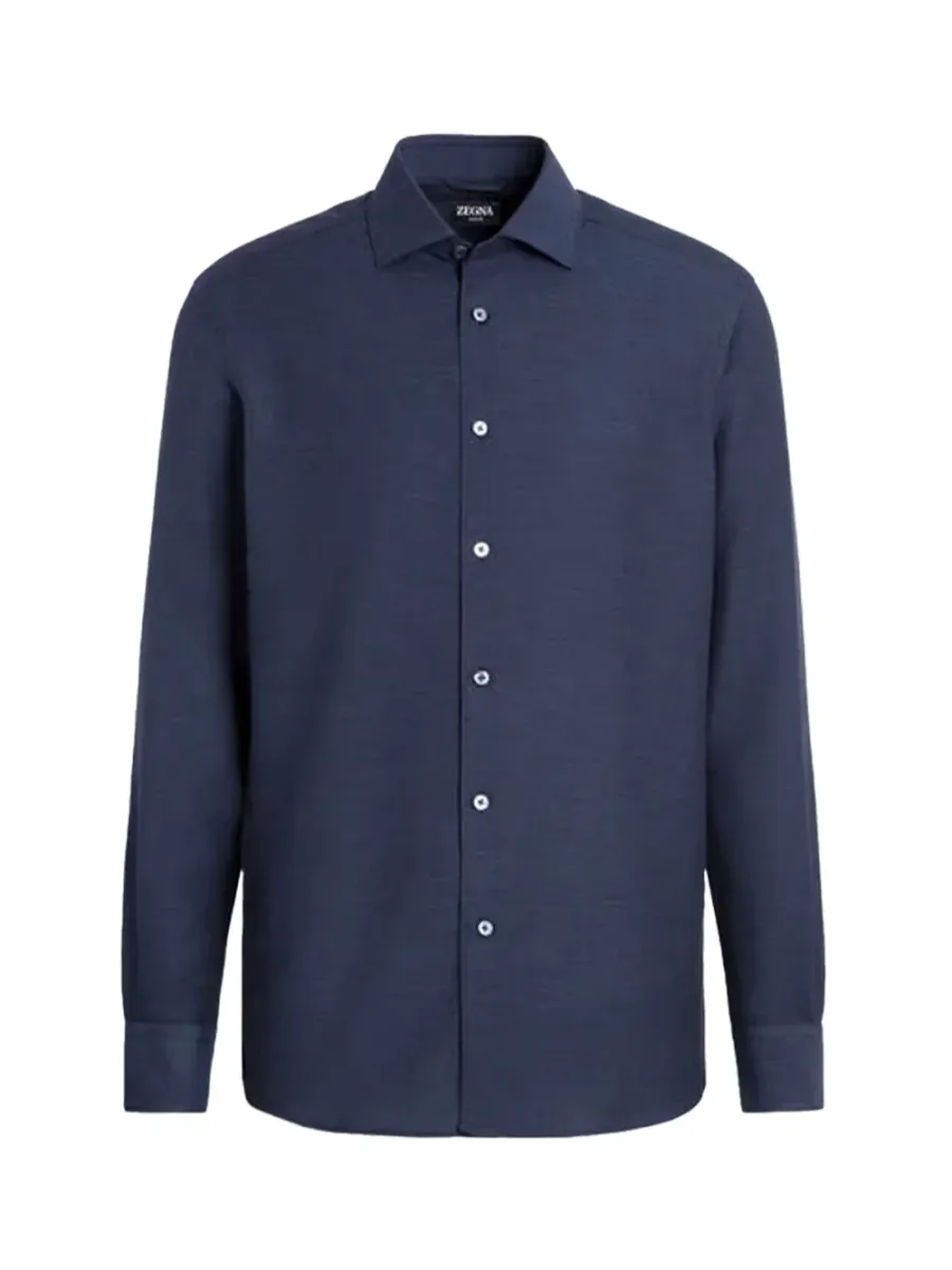 Men Cashco Shirt Navy Melange