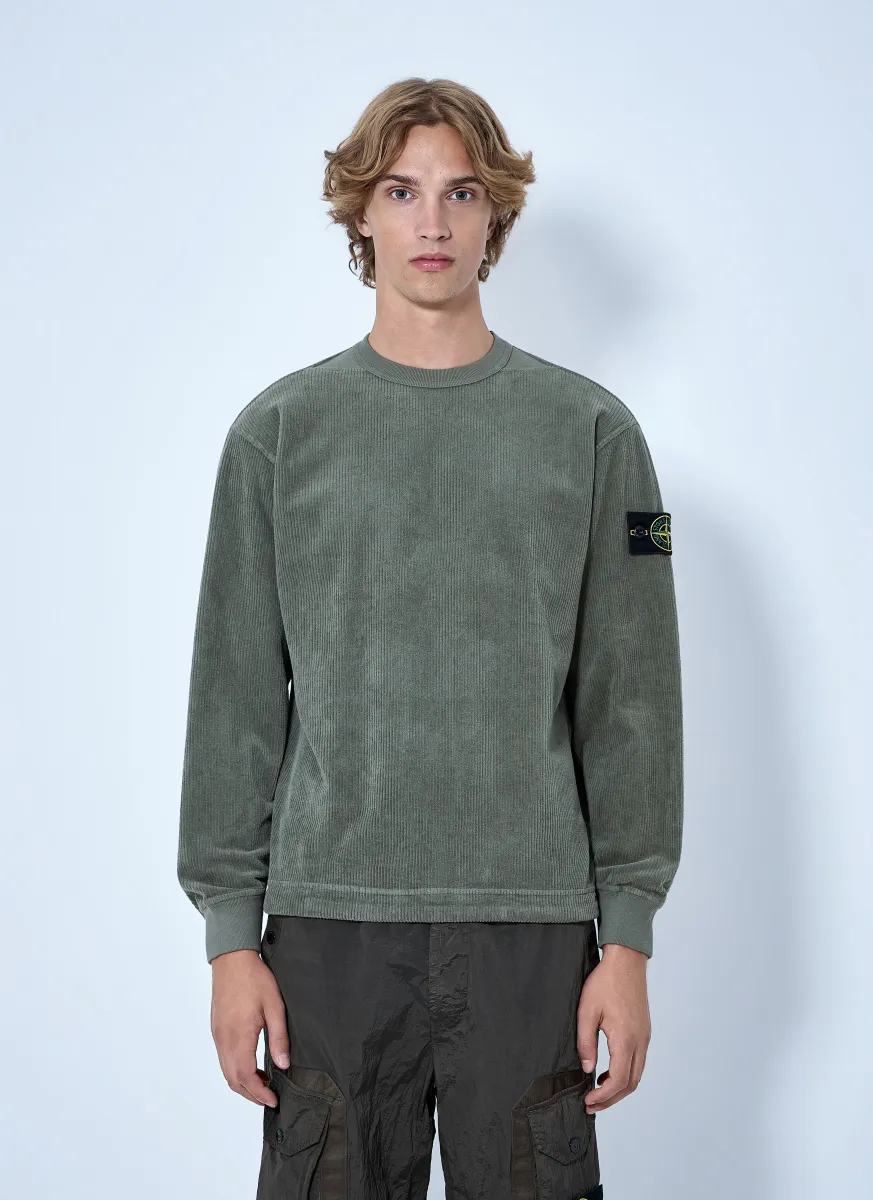 Corduroy Logo Patch Sweatshirt