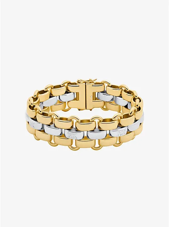 Two-Tone 3-Link Bracelet