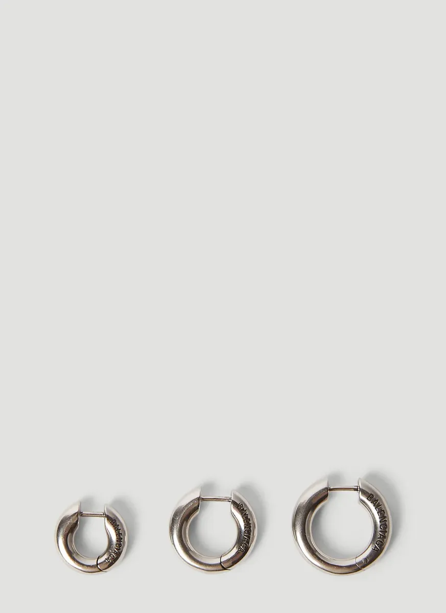Set Of Three Sharp Earrings