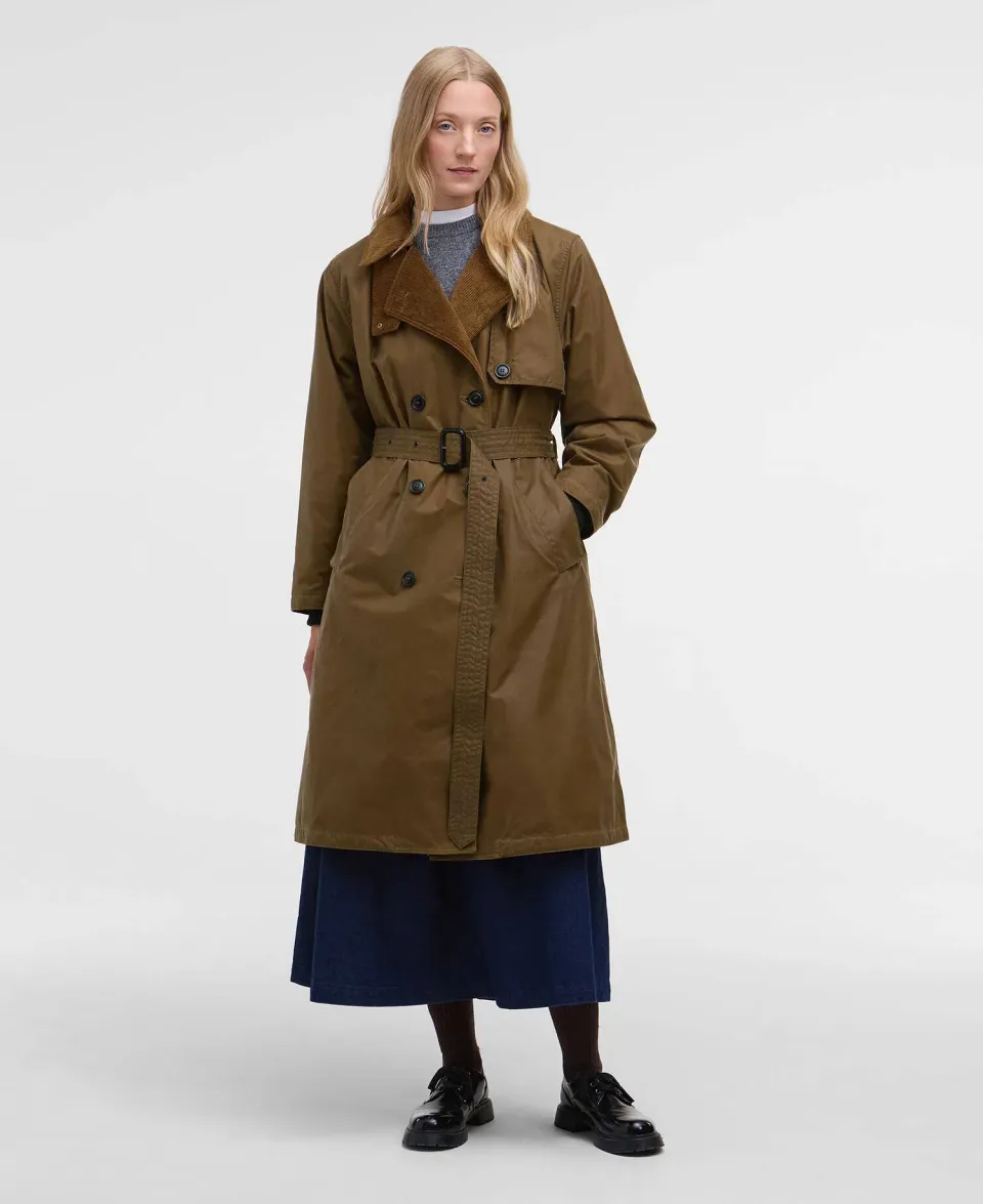 for Margaret Howell Double-Breasted Waxed Trench Coat