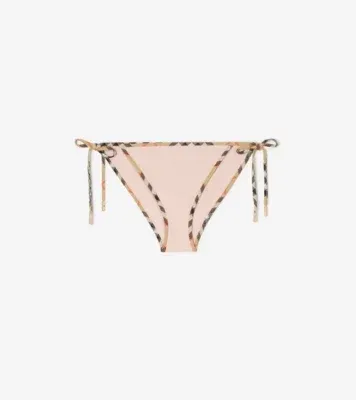 Check Trim Bikini Briefs in Bouquet pink - Women, Nylon