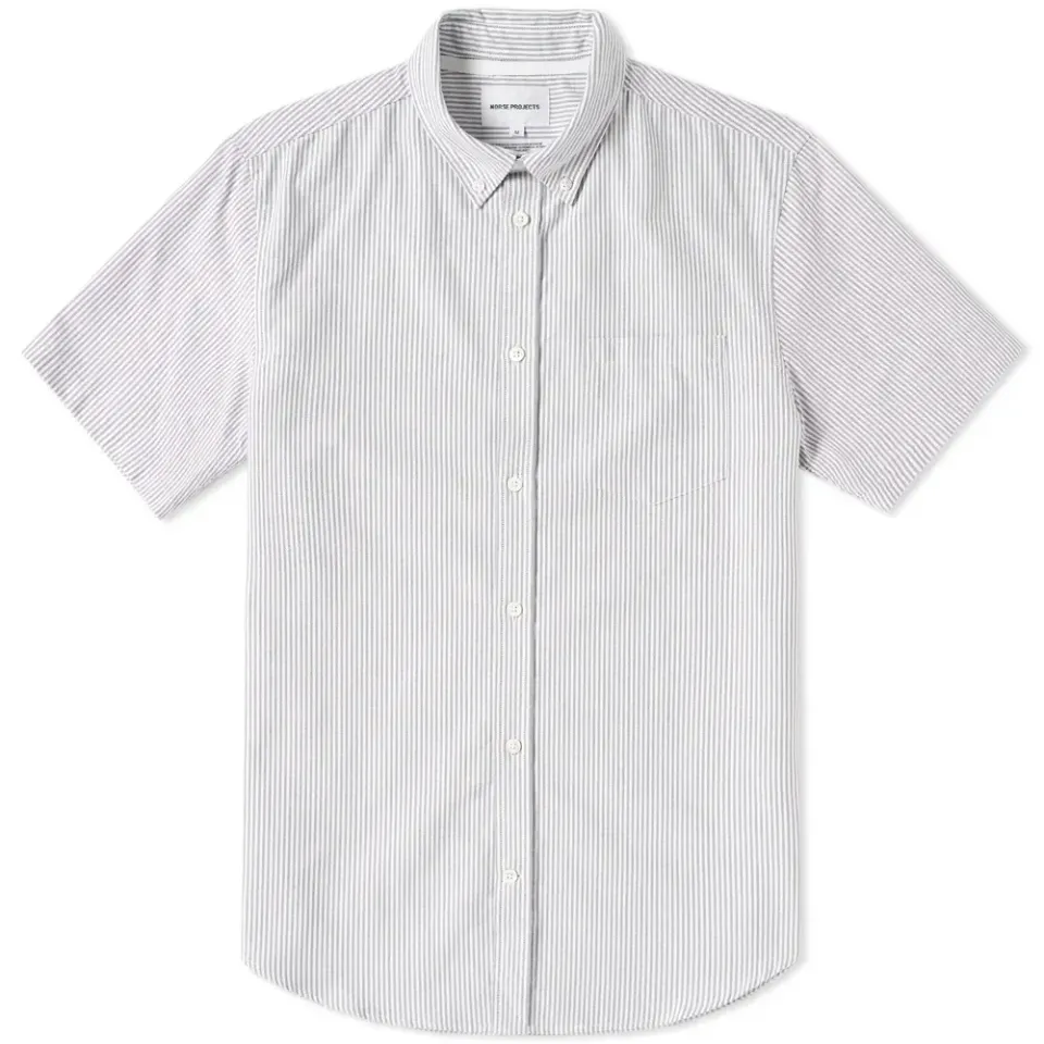 Short Sleeve Theo Stripe Oxford Shirt
