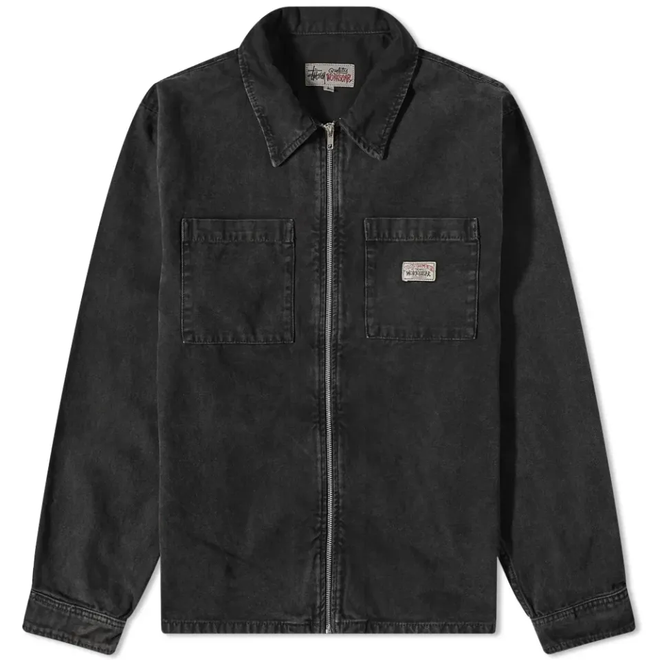 Washed Canvas Zip Shirt