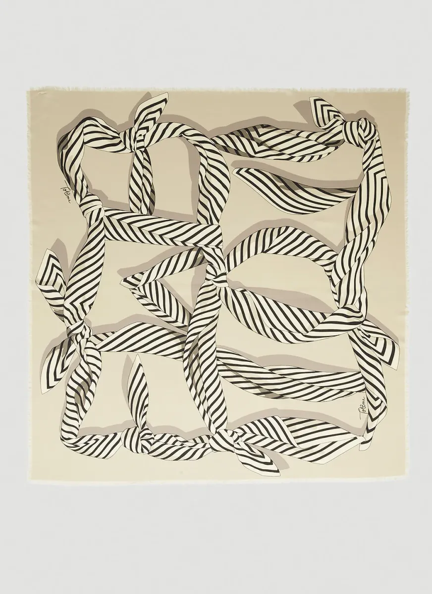 Knotted Print Scarf