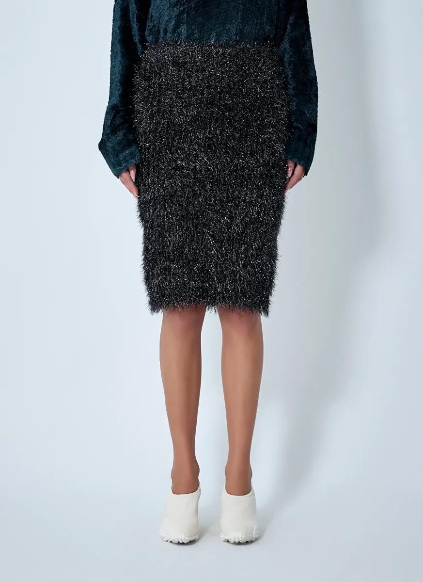 Textured Midi Skirt