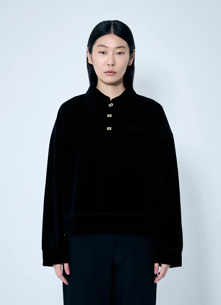Heavy Velour Polo Shirt