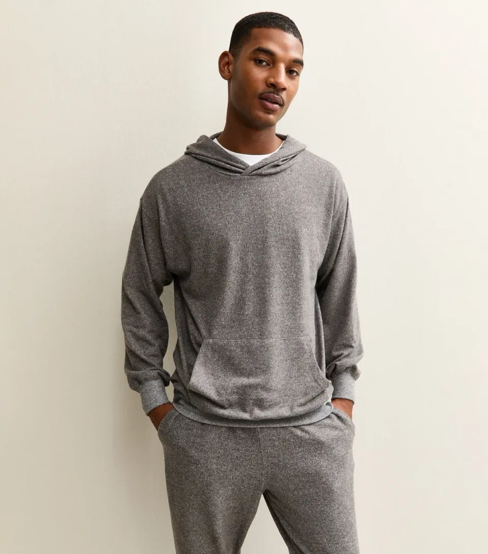 Men's Grey Relaxed Super Soft Hoodie