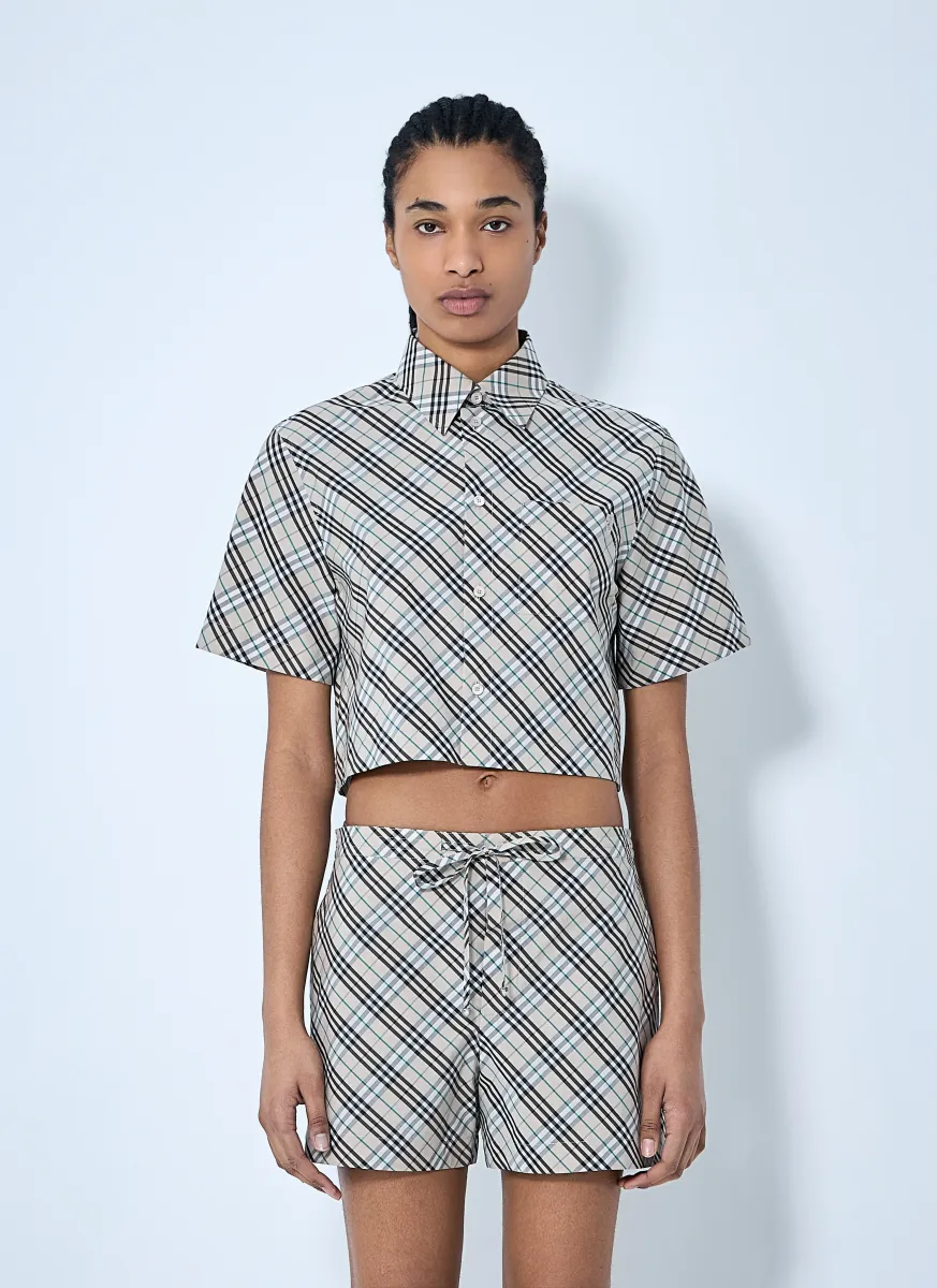 Crop Check Shirt