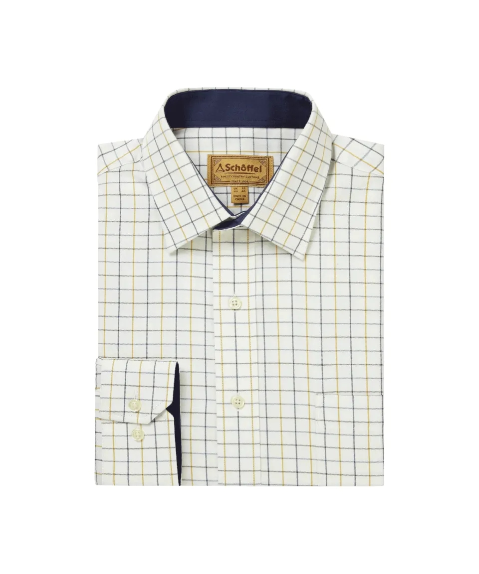 Burnham Tattersall Classic Shirt - Vintage Navy Tattersall