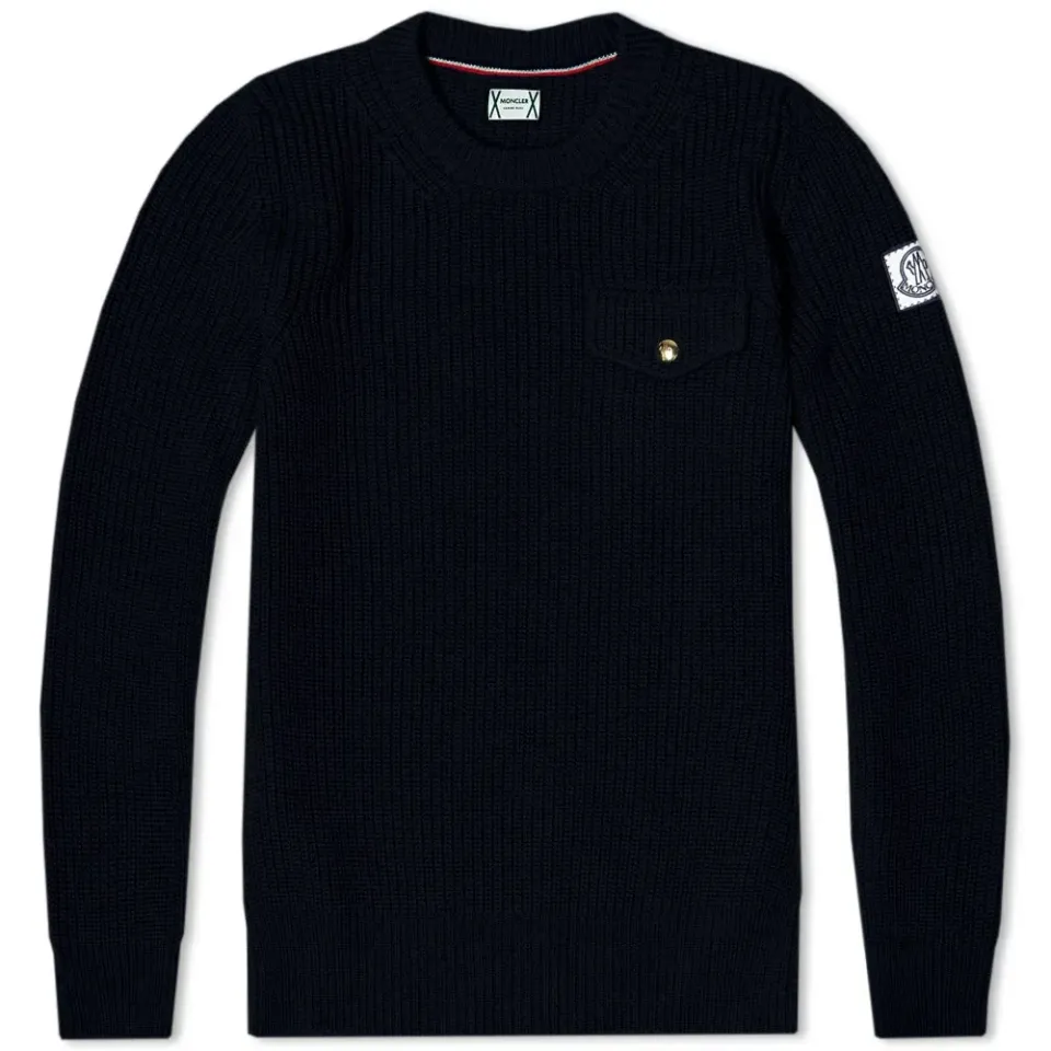 Gamme Bleu Ribbed Ski Crew Knit