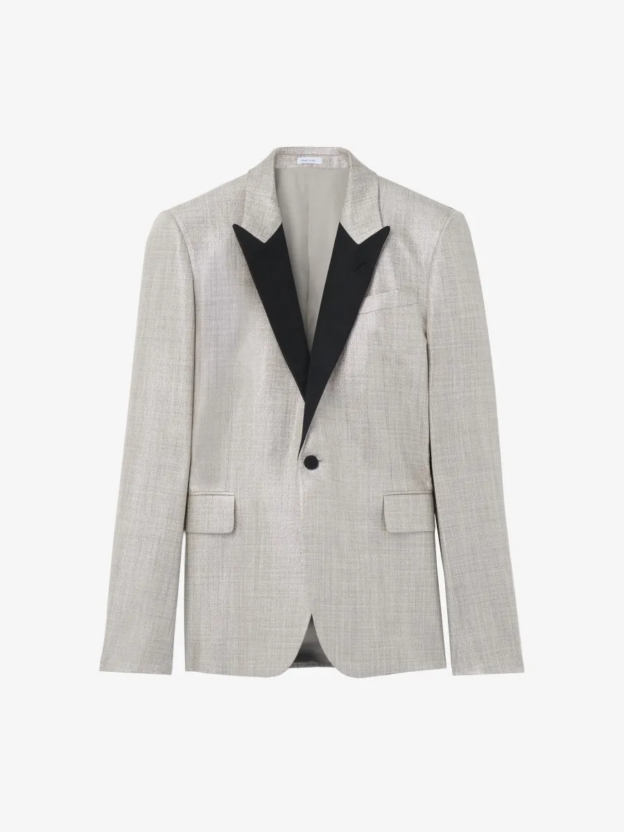 Metallic Single-breasted Jacket