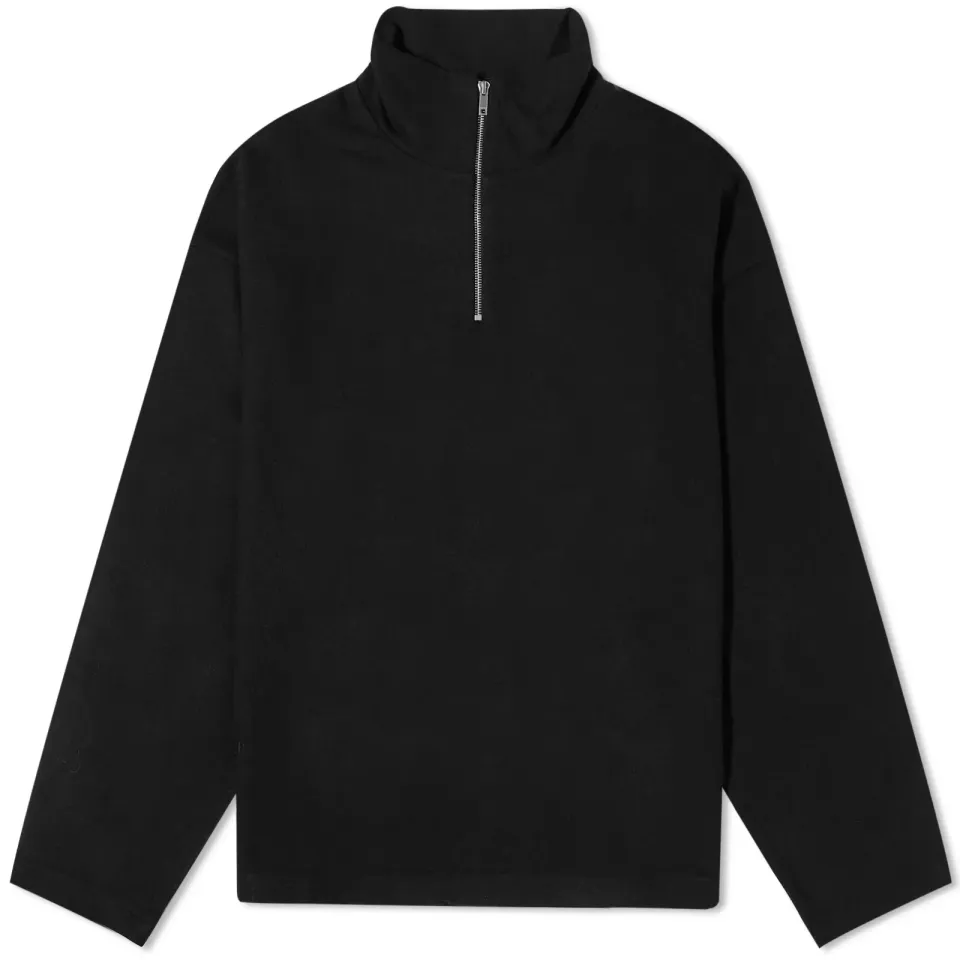 Wool Jersey Half Zip Sweat