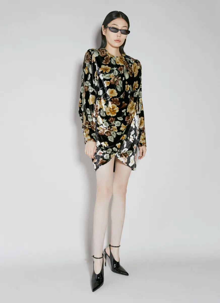 Floral Velvet Dress