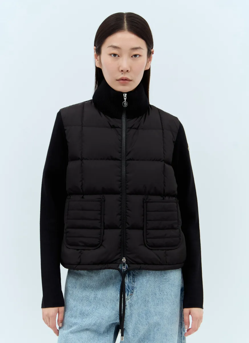 Padded Zip-Up Cardigan
