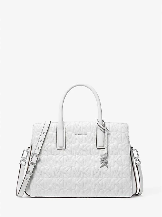 Laila Medium Logo Embossed Satchel