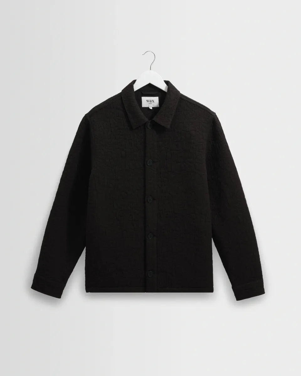 Rockley - Black Floral Quilted Cotton Overshirt