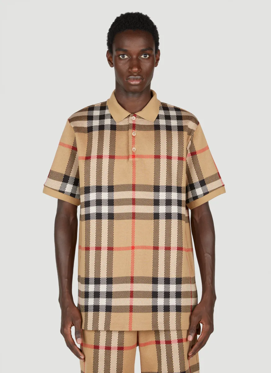 Check Jacquard Polo Shirt