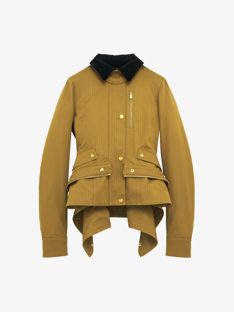 Cotton Herringbone Kickback Jacket