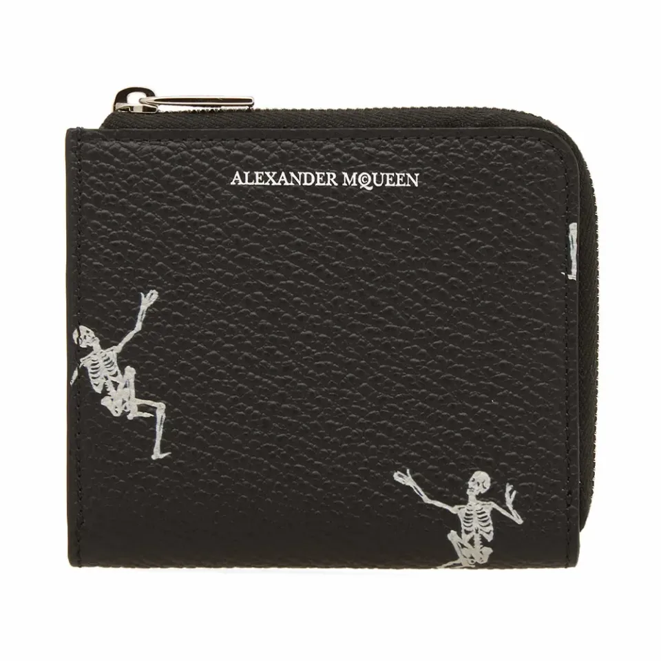 Dancing Skeleton Small Zip Pouch Wallet