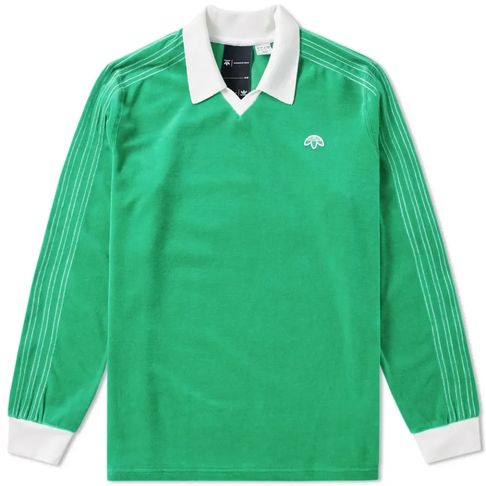 Adidas x Alexander Wang Velour Long Sleeve Polo