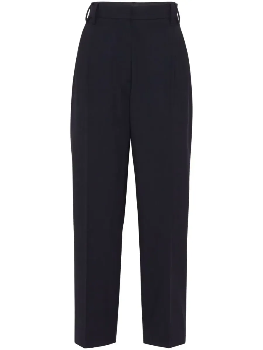 Women Slouchy Tapered Trousers Blue