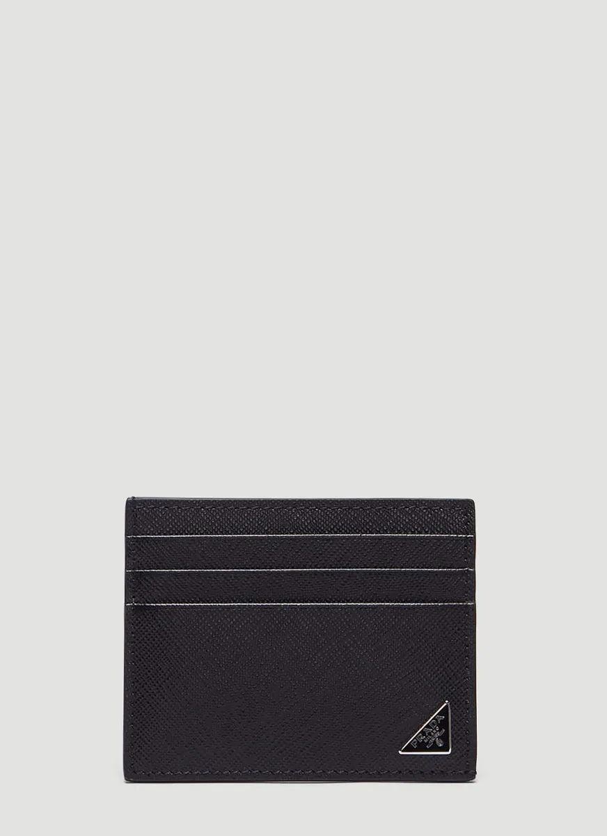 Saffiano Triangle Logo Cardholder