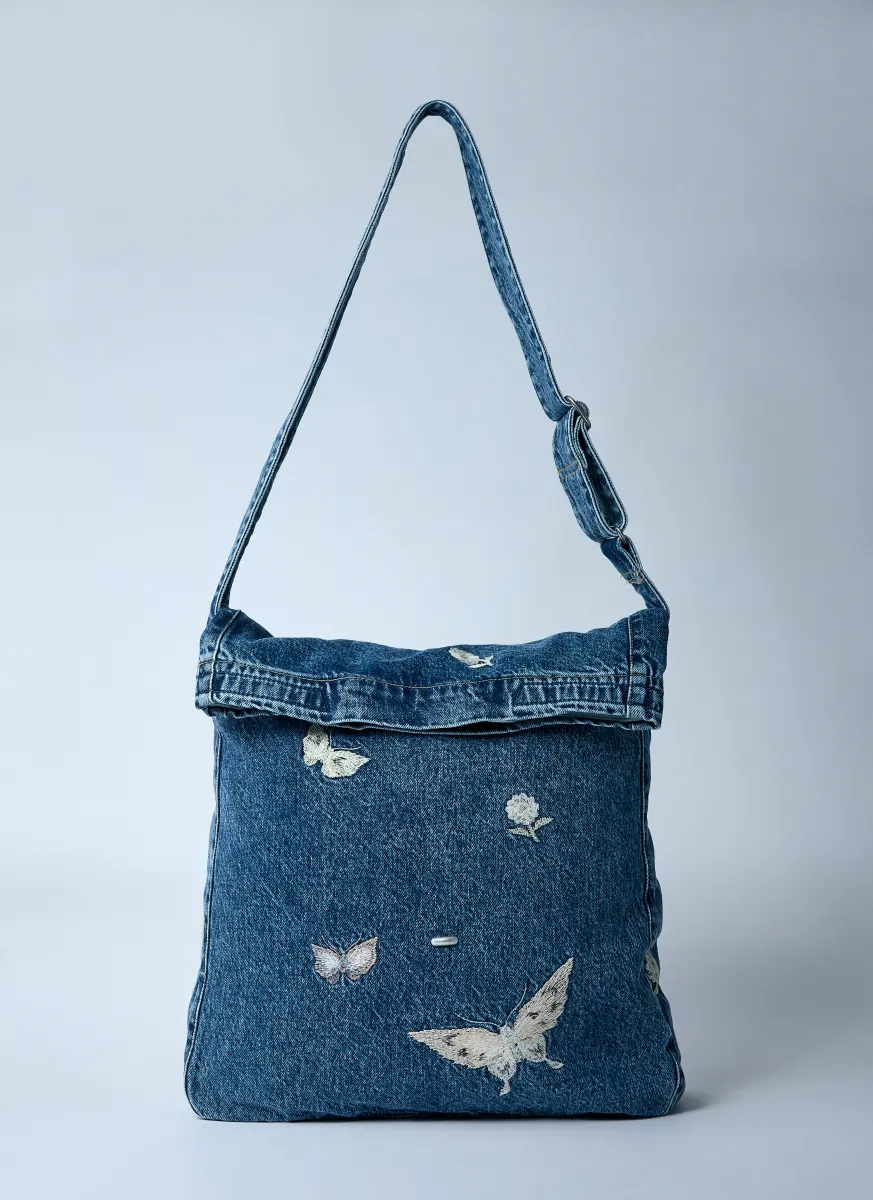 Crossbody Indigo Butterfly Sling Bag