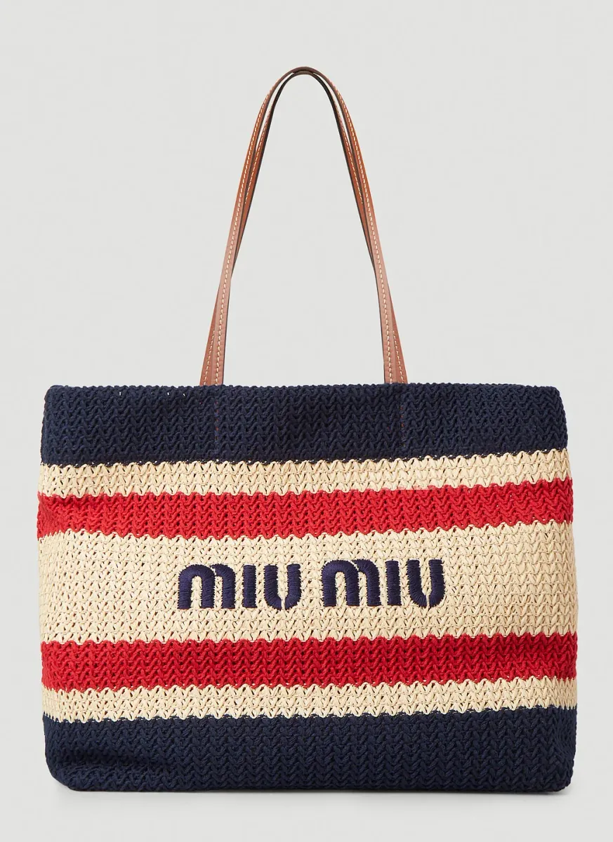 Raffia-Effect Tote Bag