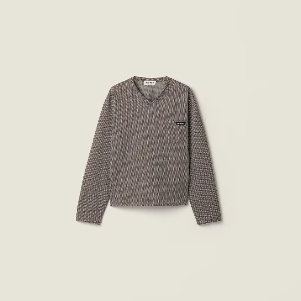 Jacquard jersey T-shirt