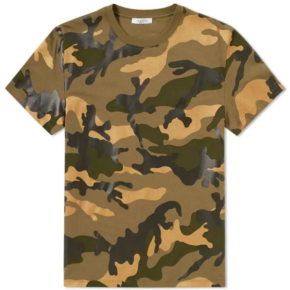 Metallic Overprinted Camo Tee