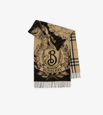 Wide Reversible Stormy Knight Scarf in Sand beige