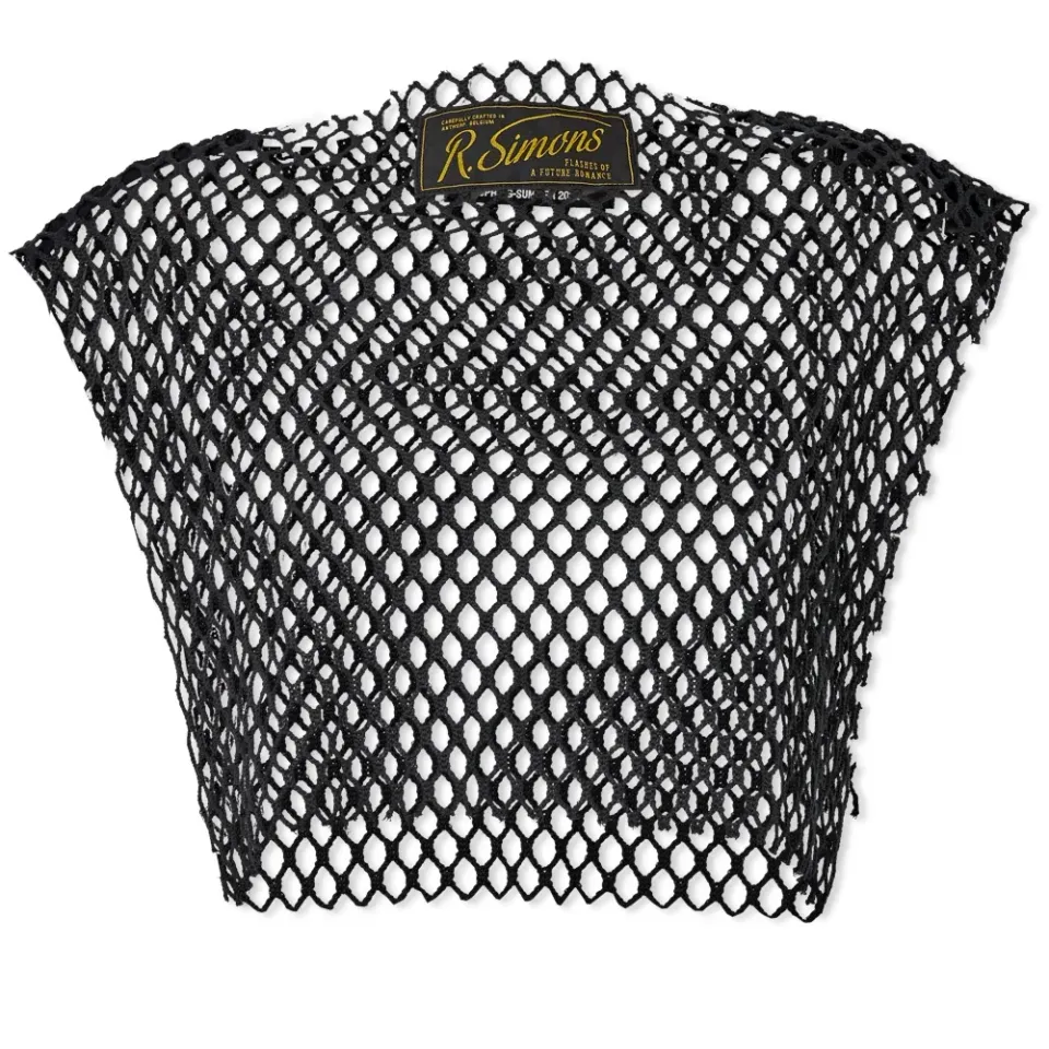 Net Cropped Shoulder Top