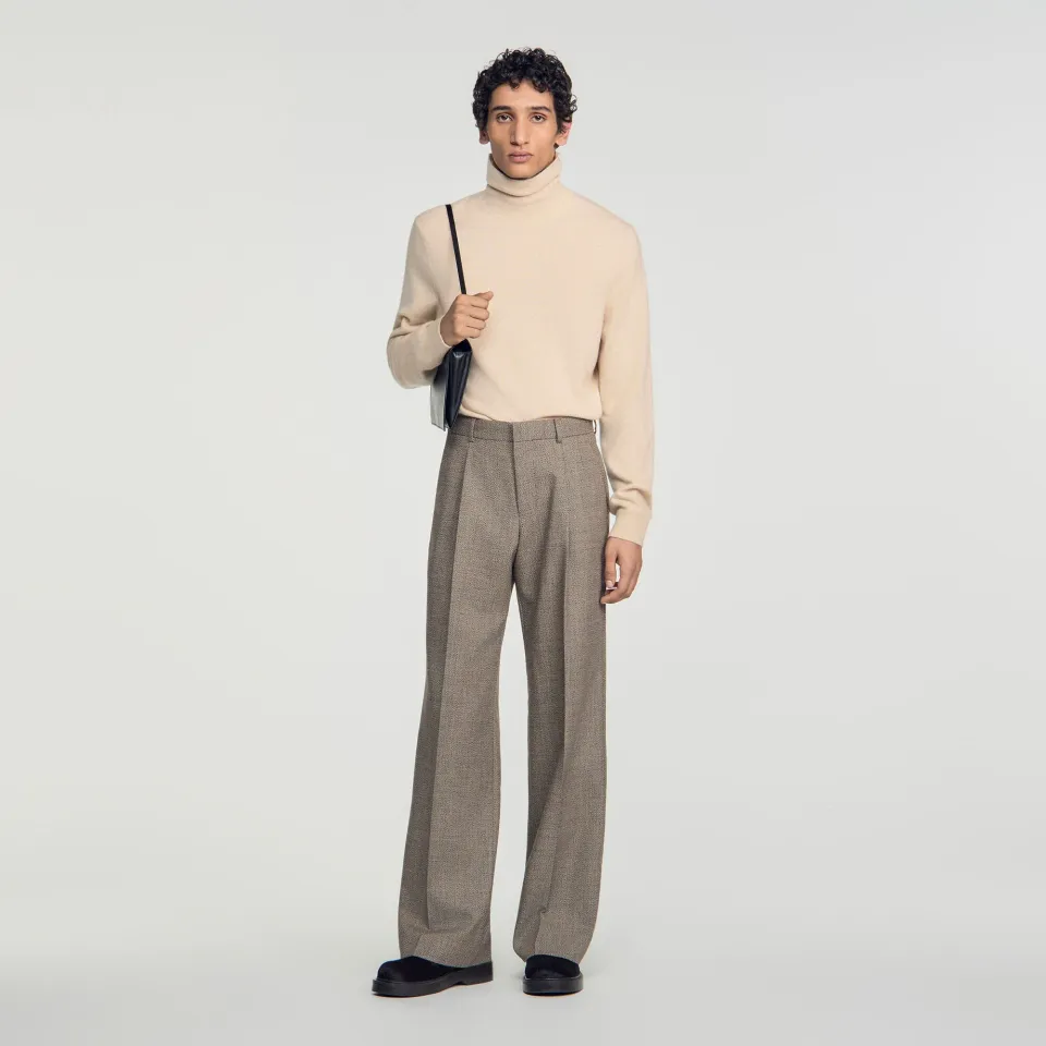 Wool suit trousers