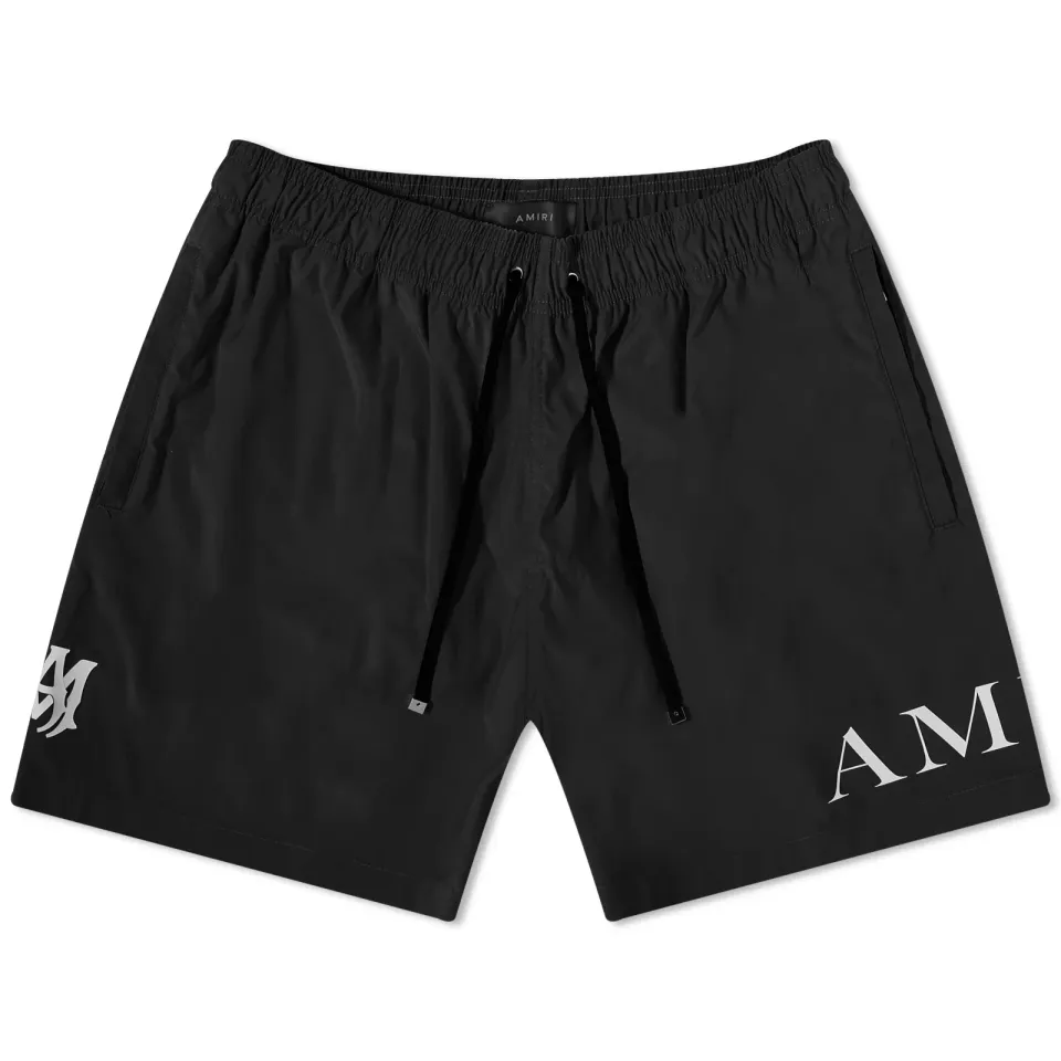 Double Logo Swim Trunks