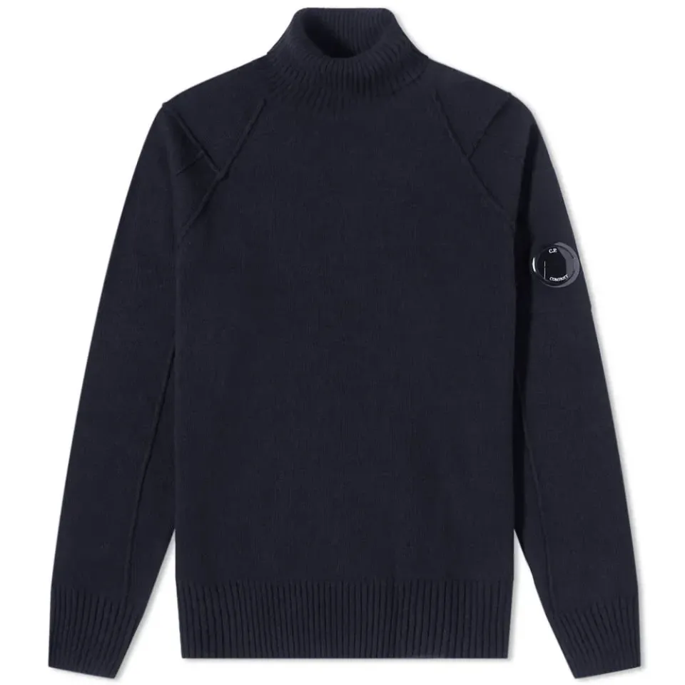 Arm Lens Roll Neck Knit