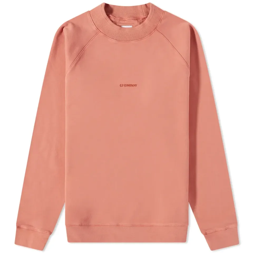 CP Company Garment Dyed Centre Logo Crew Sweat